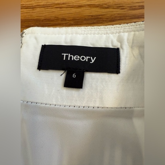 Theory Blue and White Striped Mini Skirt Size 6 - Picture 5 of 12